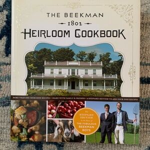 Beekman 1802 Heirloom Cookbook with Cream and Gold Accents